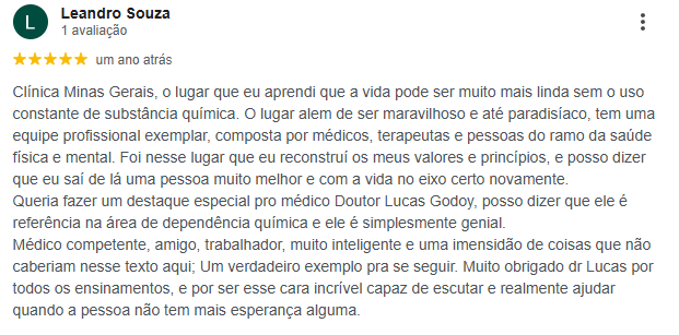 A clinica de Reabilitação e Recuperação Minas Gerais é de Confiança